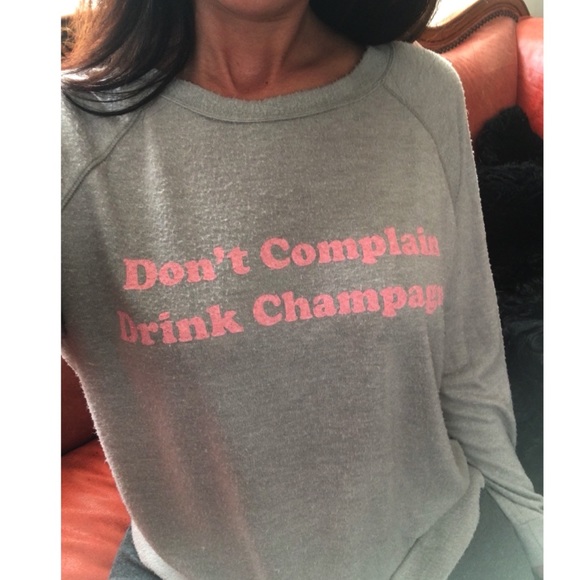 Urban Outfitters Sweaters - DON’T COMPLAIN DRINK CHAMPAGNE SWEATER